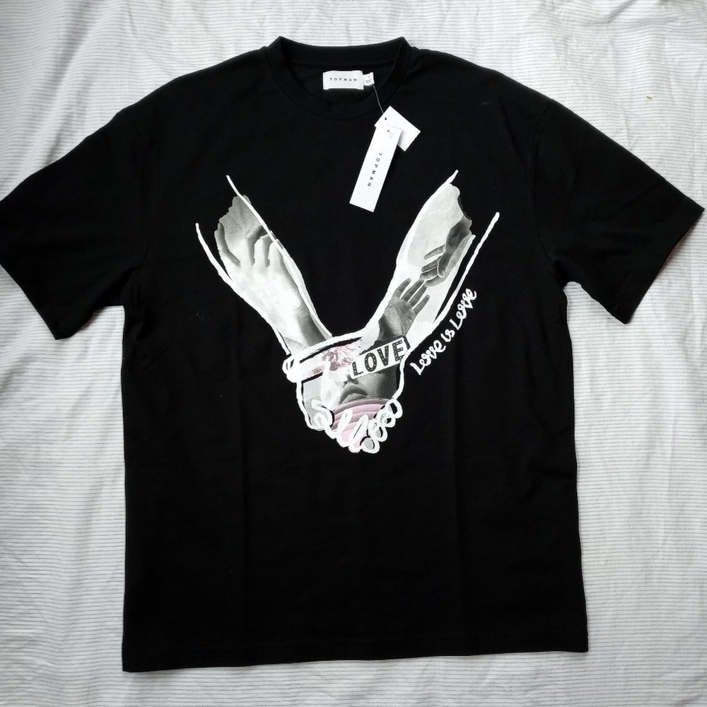TOPMAN BLACK TSHIRT
